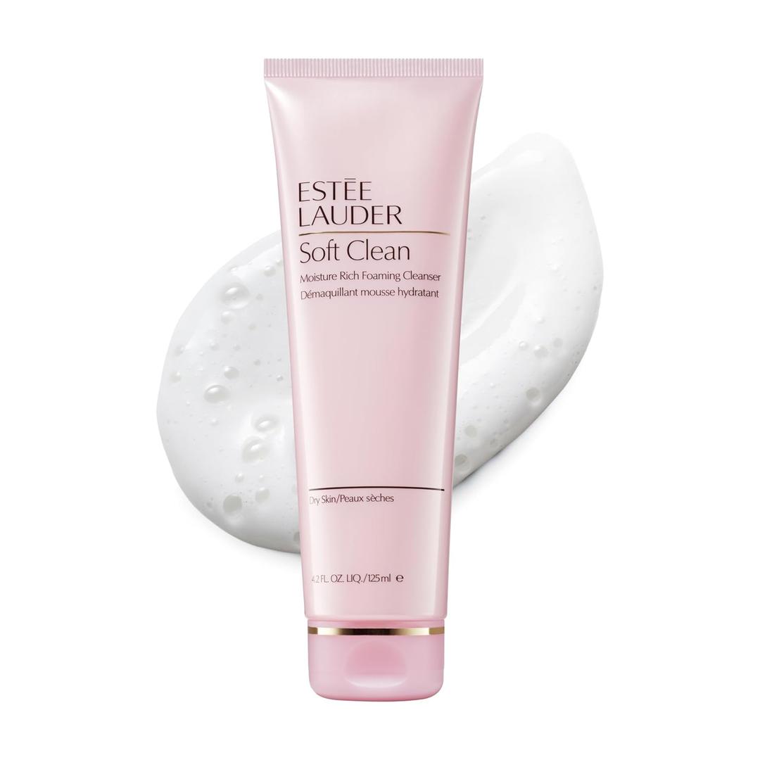 Este Lauder Soft Clean Moisture Rich Foaming Face Wash Cleanser, 4.2 Ounce