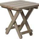 Keter Lakeside Adirondack Deluxe Patio Side Table - Perfect for Outdoor Fire Pit Seating and No Assembly, Weatherwood