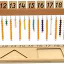 Montessori Hanger for Color Bead Stairs with Beads / Teen Bead Hanger with Beads Preschool Learning Material Montessori Math Material Early Development Toy Montessori Toy for Kids (Teen beads hanger)
