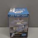 Socket Fan Light Ceiling Fans with Lights and Remote, Dimmable LED 3 Colors 3000K-6500K, 1556 Lumens Light Bulb Screw in Ceiling Fan for Bedroom, Kitchen, Living Room, Closet (White)