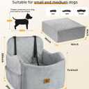 Dog Car Seat for Small/Medium Dogs, Detachable Washable Dog Booster Car Seat Under 35lbs, High-Support Memory Foam,Travel Bed with Storage Pockets