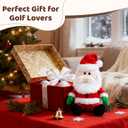 Christmas Golf Club Covers, Fun Plush Headcovers with Soft Protection for Fairway Wood Clubs, Festive Golf Gift for Men and Women (Santa)