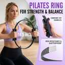 JKSHMYT Pilates Ring Fitness Circle for Women, Pilates Equipment 14.5" Home Magic Exercise Workout, Better me Pilates Essentials Starter Set for Beginners Toning Shape Full Body