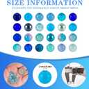 XSEINO About 1200PCS 6mm Glass Beads Bracelet Making Kit,24 Assorted Dreamy Blue Ocean Series Colorful Crystal Beads for Bracelet and Jewelry Making and DIY Crafts,Friendship Bracelets