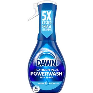 Dawn Platinum Powerwash Dish Spray, Dish Soap, Fresh Scent, 16 Fl Oz (16 Fl Oz (Pack of 3)
