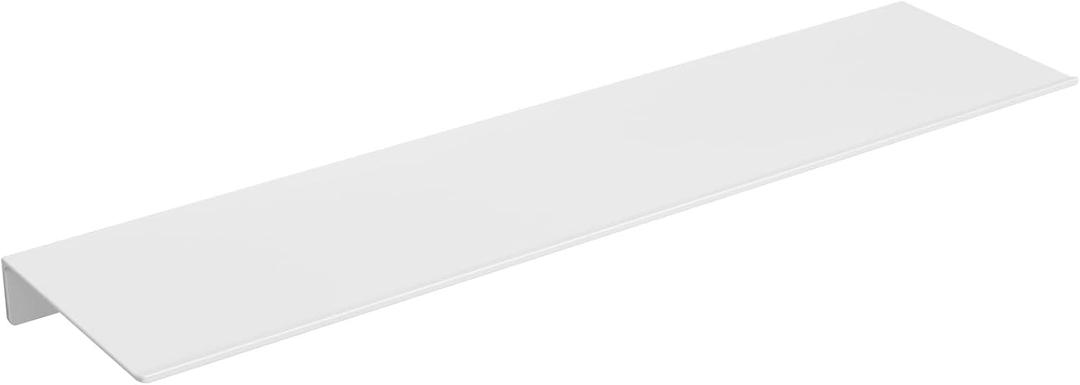 Danpoo White Floating Shelf for Wall Storage, Metal Wall Shelves for Living Room/Bathroom/Kitchen, Bedroom, 20 Long Display Shelf for Collectibles (20 IN)
