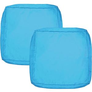 Sqodok Patio Cushion Covers, Waterproof Outdoor Cushion Covers Replacement, Patio Cushion Seat Slicovers for Sectional Sofa, Chair, Outdoor Wicker Patio Sofa (Sky Blue, 24"x22"x4"-2 Pack-Cover ONLY)