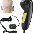 Professional Corded Electric Shaver,Self Bald Head Razor,3D Rotary Shaver for Man,Close Shave Face & Head,Pop-up Trimmer for Bold Hair Stubble Beard,12v Powerful Motor,Corded Power Supply
