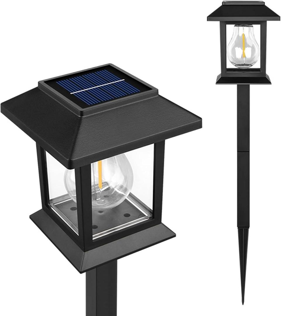 Solar Lights Outdoor, 8 Pack Garden Light Waterproof Automatic Solar Pathway Yard Lights for Landscape, Path, Lawn, Walkway, Driveway, Backyard Decor(1200 mAh)