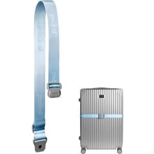 pack all Magnetic Quick-Release Luggage Strap for Travel, Adjustable Suitcase Belt with Anti-Burst Magnetic Buckle, Heavy-Duty Travel Accessories for 18-32 Inch Suitcases (Blue)