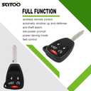 OHT692714AA Flip Key Keyless Entry Remote Key Fob for Dodge Durango for Dodge Avenger 2006-2013 1 PCS 5 Buttons-SCITOO