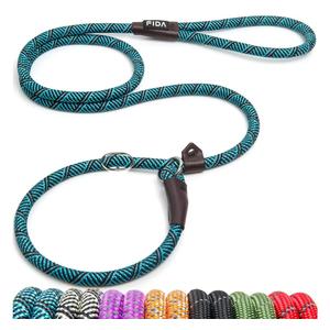 Fida Durable Slip Lead Dog Leash, 6 FT x 1/2" Heavy Duty Loop Comfortable Strong Rope Lead for Large, Medium Dogs, No Pull Pet Training with Highly Reflective, Blue