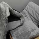 Extra Large Dog Bed House, Cozy Dog House Indoor, Memory Sponge, Plush Dog Cave Bed Crate Cushion with Non-Slip Bottom for Medium Large Dogs (Grey, L)