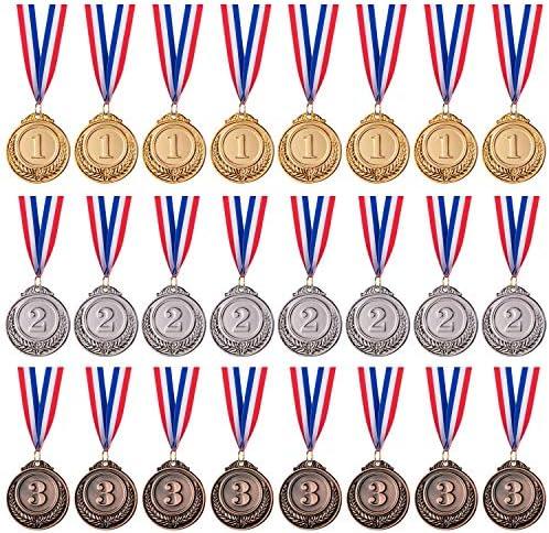 Favide Gold Silver Bronze Award Medals-Winner Medals Gold Silver Bronze Prizes for Competitions, Party,Olympic Style, 2 Inches