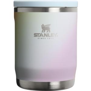 STANLEY Adventure To-Go Food Jar 18 oz | Vacuum Insulated Food Container | Wide Mouth Screw On Lid | Packable for Travel | Stainless Steel with Leakproof Lid | BPA-Free | Sunrise Spiral