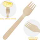 100 Pack Disposable Wooden Forks, 6.2 Inch Splinter-Free Birch Cutlery, Compostable Forks & Biodegradable Fork Alternative to Plastic for Weddings, BBQ, Parties, Camping & Catering