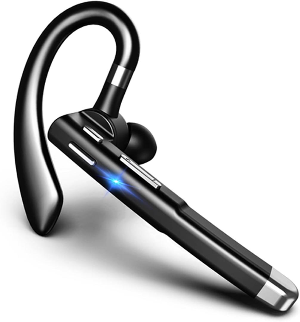 Wireless Headset Business Earpiece Built-in Mic Noise Cancelling Headphone 5.3 Handsfree Sports Earphone for Android iOS Driving Trucker Driver Business Office