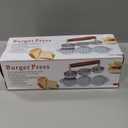 Sausage Patty Press,Mini Burger Press (Three 2.64-Inch Molds) Slider Burger Press to Make 3 Patties at A Time, Press Patty Maker for Mini Hamburger, Barbecue, Picnic, Camping, Etc