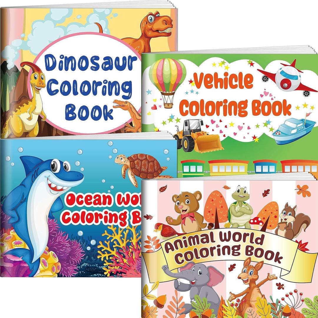 Kalysky 4Pack Large Coloring Books for Toddlers 1-3,2-4,Coloring Books for Kids Ages 2-4,4-8,Size-8.5 * 11inch