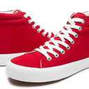 yageyan Womens High Top Canvas Sneakers Fashion Classic Shoes Comfortable White and Leopard Walking Shoes（red7）