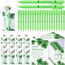 Fullhawl 50 Sets St Patricks Day Gifts for Coworkers Shamrock Ballpoint Pens with Irish Blessing Notebook Thank You Tags Irish Party Favors School Gifts for Staff Teacher Coworker