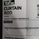 YaFex Heavy Duty Curtain Rods 32-150 Inch, 1 Inch Adjustable Black Curtain Rod for Windows, Extra Long Window Treatment Rods with Aluminium Finials, Easy Installation