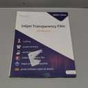 Inkjet Transparency Film - Inkjet Transparent Paper for Overhead & Screen Printing - Thick Transparency Sheets & Printable Plastic Sheets for Crafts - 8.5 x 11 Inches, Pack of 30