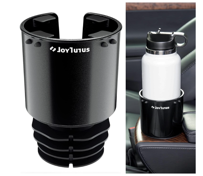 JOYTUTUS Large Stable Cup Holder Expander for YETI, Hydro Flask, Hold 18-40 oz Bottles and Mugs, Car Cup Holder Adapter with Adjustable Rubber Base