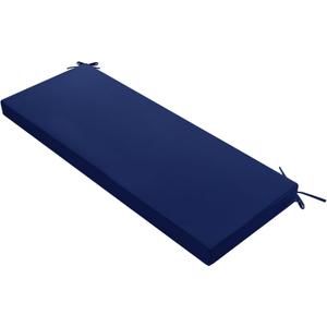 Outdoor Bench Cushion: Waterproof and Fade Resistant Patio Furniture Cushions - Non-Slip Bench Pad Cushion with Removable Cover for Garden Swing Porch Sofa Settee, 42 x 18 Inch, Navy Blue (42x18x3 Inch)