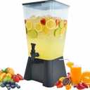 Beverage Dispenser 5 Gallon Drink Dispenser with Spigot, Juice Dispensers for Parties, Black Base