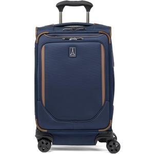 Travelpro Crew Classic Lightweight Softside Expandable Carry on Luggage, 8 Wheel Spinner Suitcase, Men and Women, Carry On 21-Inch, Patriot Blue