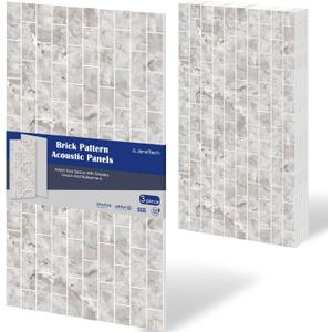 Pack of  3 Acoustic Wall Panels 48" X 24" X 0.4" Acoustical Wall Panels Decorative Sound Absorbing Panels for Studios, Offices, Theaters, Adhesive
