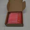 Lasnten 180 Pieces Glitter Plastic Silverware Set Disposable Clear Plastic Cutlery Flatware for Party 60 Knives 60 Spoons 60 Fork for Party Birthday Dinnerware Supplies(Red)