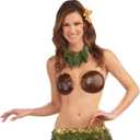 Forum Novelties girls Hawaiian Hula Dancer Coconut Bra Party Supplies, Brown, One Size US