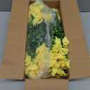Artificial Flowers for Outdoors, UV Resistant Fake Silk Morning Glory, Realistic Faux Plants for Outside Porch Patio Window Box Hanging Planter (16, Yellow)