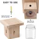 1 PCS Wood Carpenter Bee Trap for Outside - Best Bee Trap - Nature Hanging Carpenter Bee Traps Plastic Jar Outdoor - Insect Traps