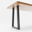 Luffioner Metal Table Legs Bench Legs, Heavy Duty Square Tube Desk Legs Furniture Legs for Coffee/Dining/Side Table (U, 28"X 17.7")