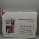 21.5 Inch Magnetic Fridge Digital Calendar, Teak Wood Grain