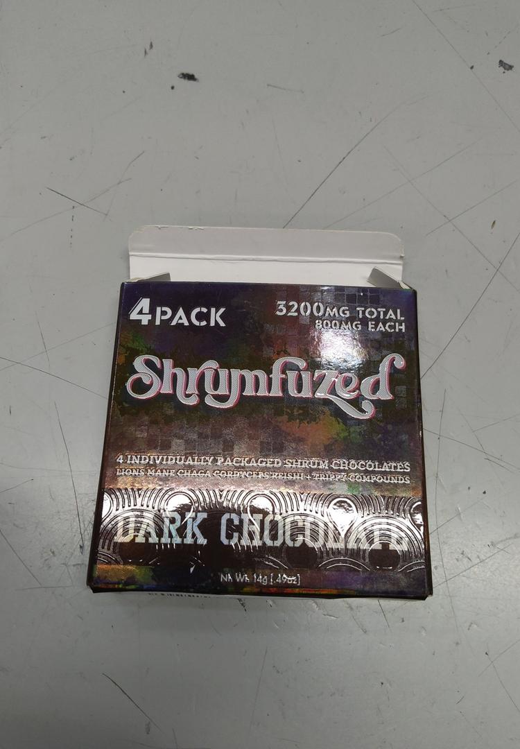 Shrumfuzed Mushroom Chocolate, Dark Chocolate (4 Count)