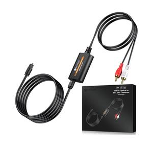 Neoteck 192kHz DAC Converter 7ft/2.1m Optical to RCA Cable SPDIF to RCA Digital to Analog Converter for HDTVs Set-Top Boxes DVD/Blu-Ray Players-Male Output