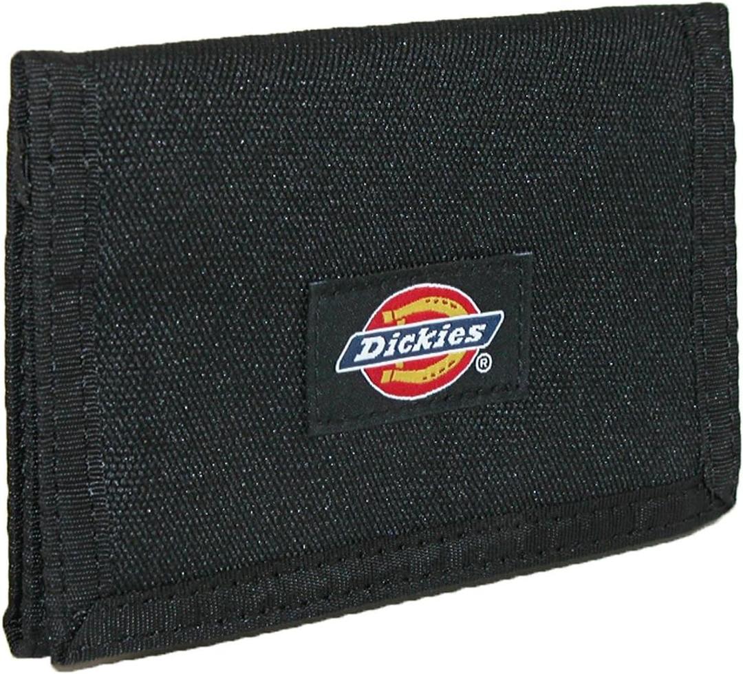 Dickies Men's Nylon Trifold Wallet (Black Fabric)