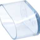 Flyshop 16Pcs Oval Chair Leg Caps Flexible PVC Chair Leg Floor Protectors Transparent Furniture Table Leg Covers, 25 x 50 mm, 1" x 2"
