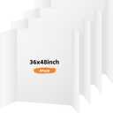 Pack of 4 Trifold Poster Board, 36x48 Inches White Presentation Board, Portable Display Board for Science Fair, School DIY Project and Business Exhibitions
