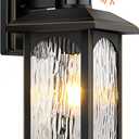 Motion Sensor Outdoor Lights - Retro Dusk to Dawn Outdoor Lighting, Advanced LED Motion Sensor Porch Light Fixtures, Black Waterproof Exterior Lantern Wall Mount for Front Garage, Entryway Anti-Rust (Black-1-PACK)