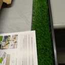 Dog Grass Large Potty Patch, Dog Litter Boxes Artificial Grass Bathroom Turf for Pet Training, Washable Puppy Pee Pad, Perfect Indoor/Outdoor Portable Potty Pet Loo (Tray system-35"X22.6")