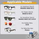 HiBloks Screwdriver and Screw Set for Ray-Ban Meta Wayfarer/Skyler/Headliner Gen 2 & Oakley Meta HSTN Eyeglass Temple Accessories, Includes 1Pc Screwdriver & 10Pcs Screws for Meta Gen 2 Smart Glasses