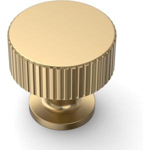 Asidrama 10 Pack Champagne Bronze Kitchen Cabinet Knobs Cabinet Hardware Zinc Knobs for Dresser Drawers (Single Hole Knob)