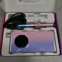 Electric Nail Drill File Professional 40000 RPM, Melodly Rechargeable Electric Nail File Machine Kit for Acrylic Gel Nails Polishing Removing, Portable Cordless Efile with Gold Bits at Salon Home (Pink-blue)