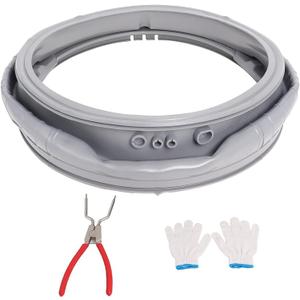 MDS47123619 Door Gasket Compatibile with LG Front-Load Washing Machines WM3270CW WM3270CW/00 WM3500CW/00 WM3670HVA/01 WM3700HVA/00, Door Boot Seal with 383EER4001A Washer Spring Expansion Removal Tool