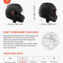 VEVOR Full Face Motorcycle Helmets, Adult Motocross Dirt Bike Helmet with Clear Visor, Lightweight Comfortable Motorcycle Street Bike Helmet for Men and Women - DOT Approved (Black, M)